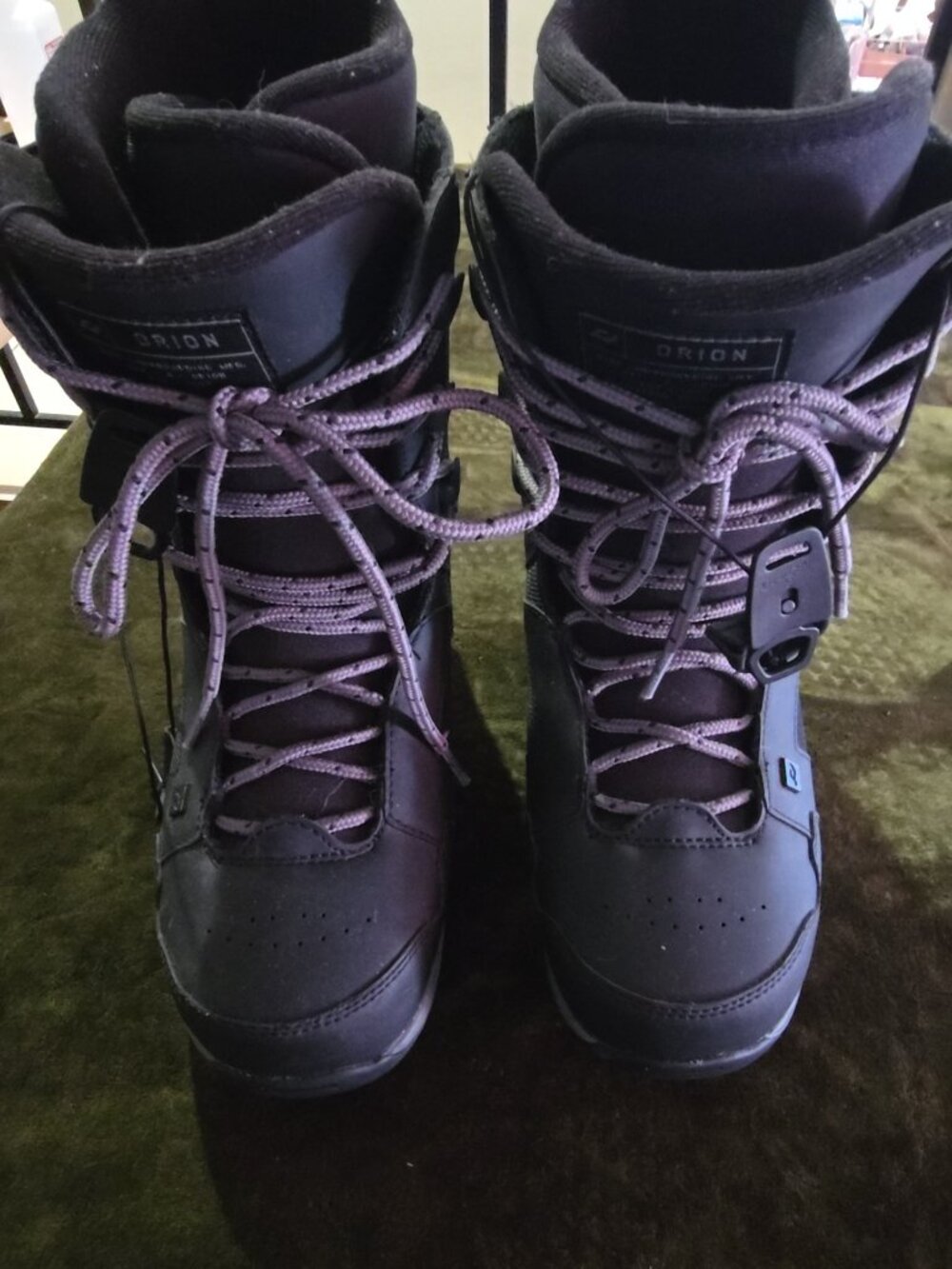 Ride Orion Men's Snowboard Boots Size 11 Black Grey Traditional Lace